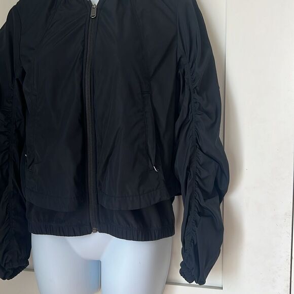 Athleta Women's Black Bomber Jacket sz XXS - Picture 7 of 10